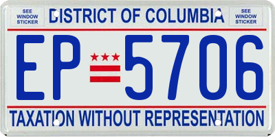 DC license plate EP5706