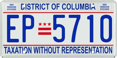 DC license plate EP5710