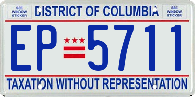 DC license plate EP5711