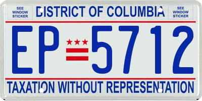 DC license plate EP5712