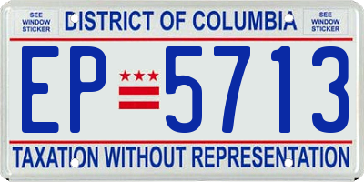 DC license plate EP5713