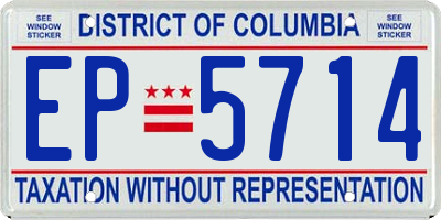 DC license plate EP5714