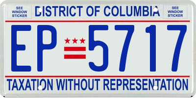 DC license plate EP5717
