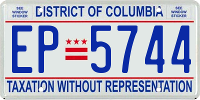 DC license plate EP5744
