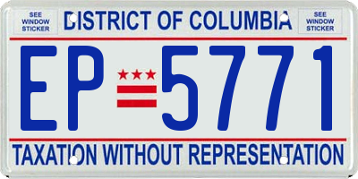DC license plate EP5771