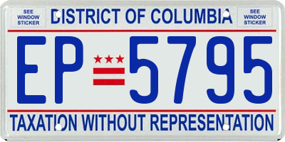 DC license plate EP5795