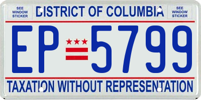 DC license plate EP5799