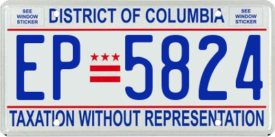 DC license plate EP5824