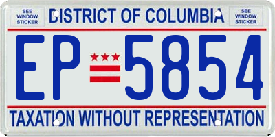 DC license plate EP5854