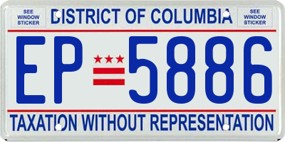 DC license plate EP5886