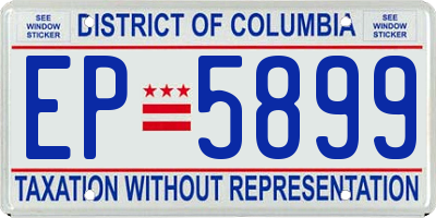 DC license plate EP5899