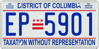 DC license plate EP5901