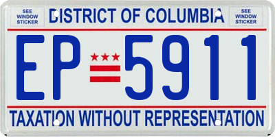 DC license plate EP5911
