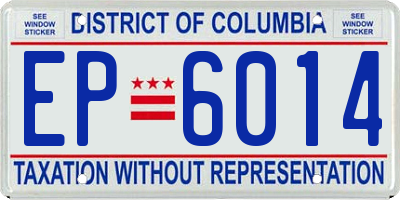 DC license plate EP6014