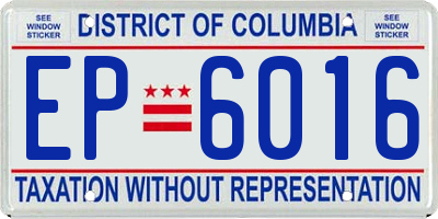 DC license plate EP6016