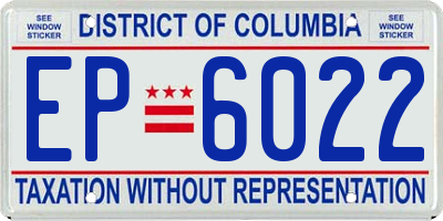 DC license plate EP6022