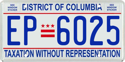 DC license plate EP6025