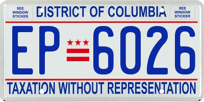 DC license plate EP6026