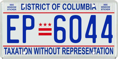 DC license plate EP6044