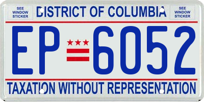 DC license plate EP6052