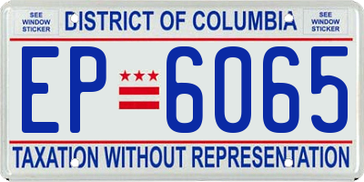 DC license plate EP6065