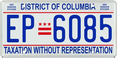 DC license plate EP6085