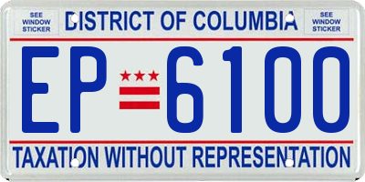 DC license plate EP6100