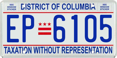 DC license plate EP6105
