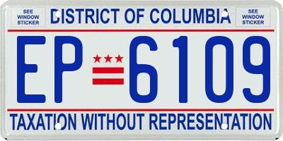 DC license plate EP6109