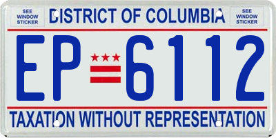 DC license plate EP6112