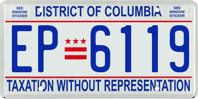 DC license plate EP6119