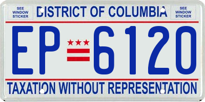 DC license plate EP6120
