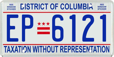DC license plate EP6121