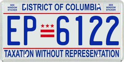 DC license plate EP6122