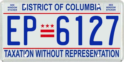 DC license plate EP6127