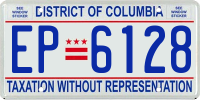 DC license plate EP6128