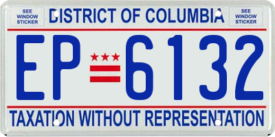 DC license plate EP6132