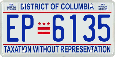 DC license plate EP6135
