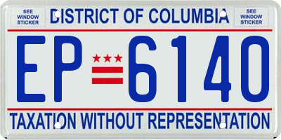DC license plate EP6140