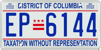 DC license plate EP6144