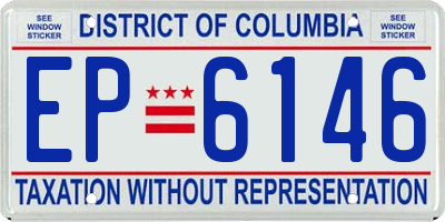 DC license plate EP6146