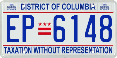 DC license plate EP6148