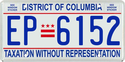 DC license plate EP6152