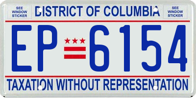 DC license plate EP6154