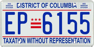 DC license plate EP6155