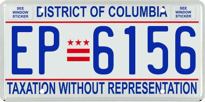 DC license plate EP6156
