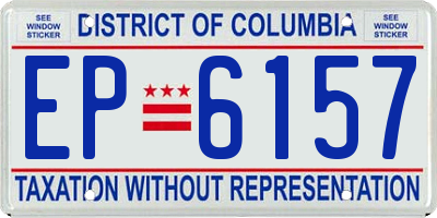 DC license plate EP6157