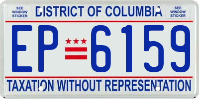 DC license plate EP6159