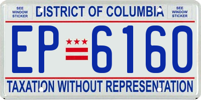 DC license plate EP6160
