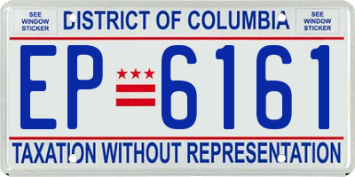 DC license plate EP6161